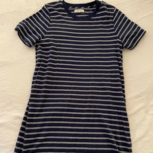 Madewell T-Shirt Dress (Navy/White Stripe)